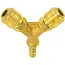 GEKO Luchtsplitter met snelkoppelingen - 1/2" - Messing - 95 mm - Tot 16 bar