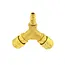 GEKO Luchtsplitter met snelkoppelingen - 1/2" - Messing - 95 mm - Tot 16 bar