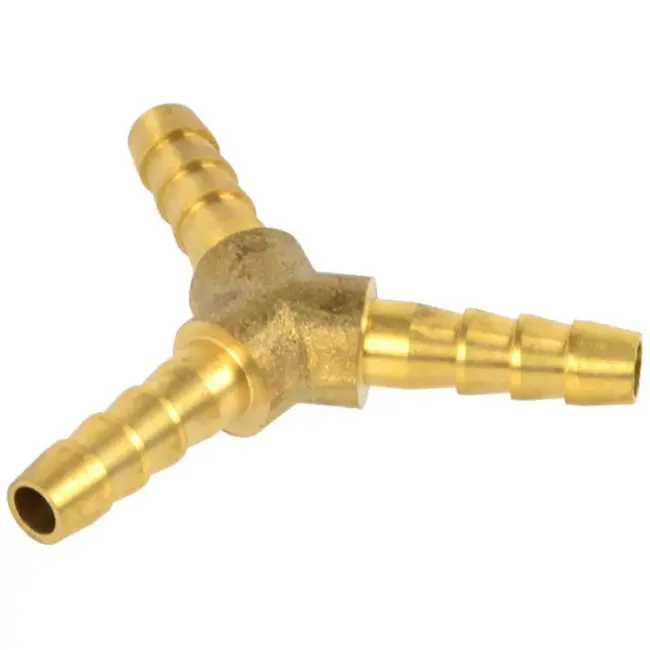 GEKO Pneumatische T-stuk - 8 mm - Messing - 39 mm lang