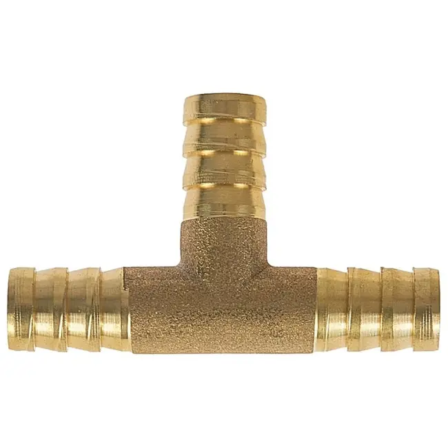 GEKO Pneumatische T-stuk - Messing - 10 mm - 37 mm Lengte