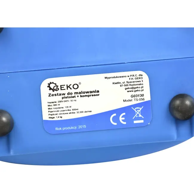 GEKO Elektrische verfspuitset - 360° spuittechnologie - 650W motor - 800 ml container - Inclusief draagriem