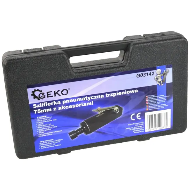 GEKO Compacte luchtfrees - 18000 rpm - veelzijdige accessoires - lichtgewicht ontwerp