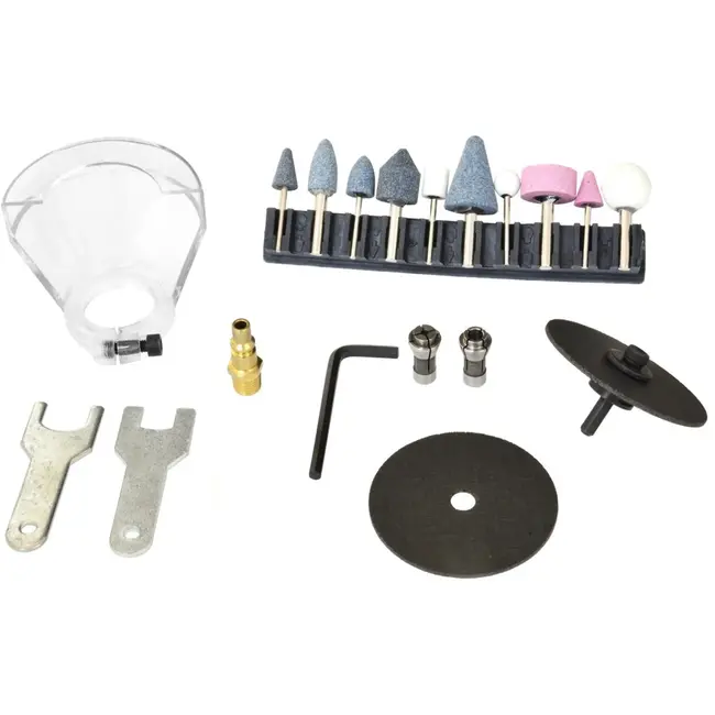 GEKO Compacte luchtfrees - 18000 rpm - veelzijdige accessoires - lichtgewicht ontwerp