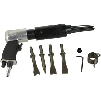 GEKO Luchthamer set - ergonomisch pistoolgreep - inclusief beitels - voor roestverwijdering en reiniging