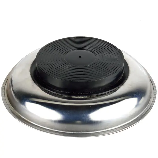 GEKO Magnetische onderdelenbak - 150mm - Chroom - Rubberen bescherming