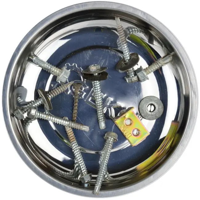 GEKO Magnetische onderdelenbak - 150mm - Chroom - Rubberen bescherming