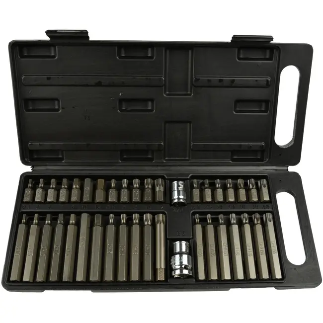 GEKO 41-delige bitset - Hex, spline & Torx - Chroom-vanadium - Inclusief opbergbox