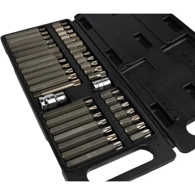 GEKO 41-delige bitset - Hex, spline & Torx - Chroom-vanadium - Inclusief opbergbox