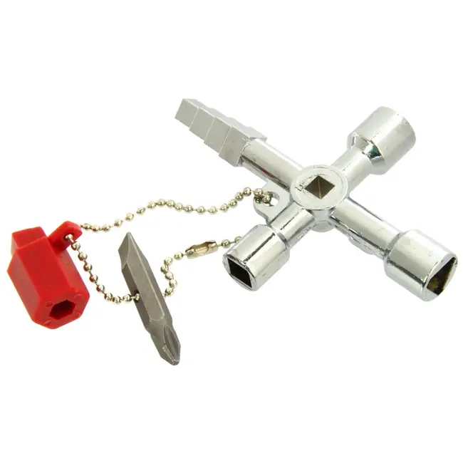 GEKO Multifunctionele 4-weg sleutel - veelzijdig gebruik - diverse maten