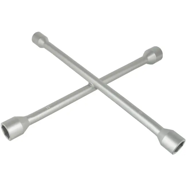 GEKO Kruissleutel - Verchroomd - 17x19x21x22 mm - 35 cm