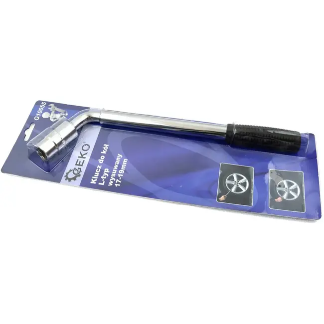 GEKO L-vormige wielmoersleutel - 17-19 mm - Telescopisch - Anti-slip greep
