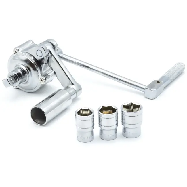 GEKO Krachtoverbrengende moersleutel - 1:16 ratio - Inclusief dopsleutels 17mm, 19mm, 21mm