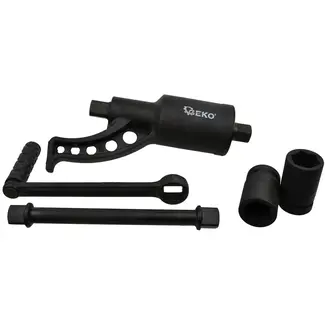 GEKO Zwarte momentsleutel - krachtig - met doppen 32, 33 mm