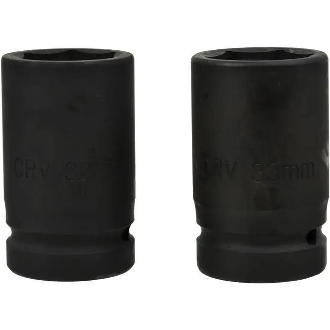 GEKO Zwarte momentsleutel - krachtig - met doppen 32, 33 mm