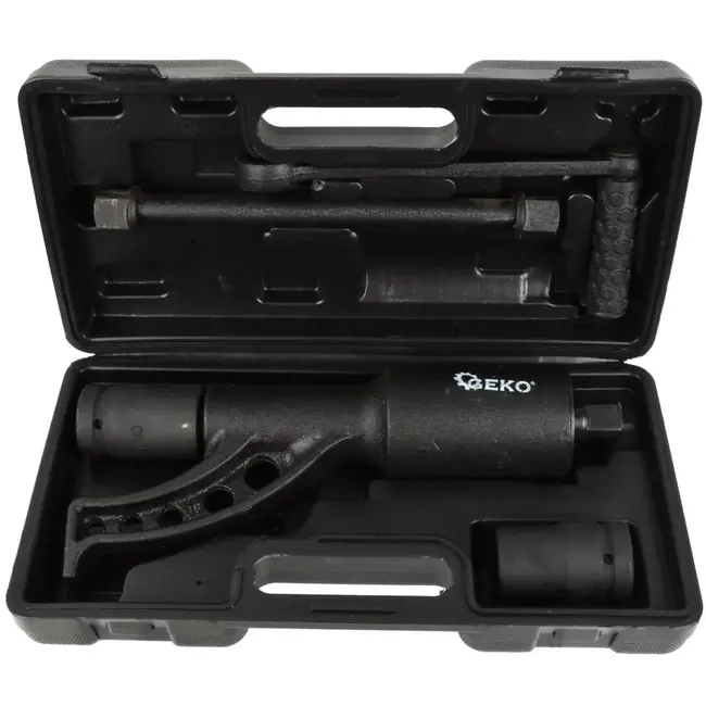 GEKO Wielomaat moersleutelset - krachtig - inclusief 27 en 33 mm doppen - bruin