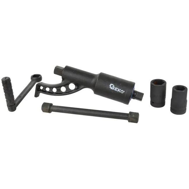 GEKO Wielomaat moersleutelset - krachtig - inclusief 27 en 33 mm doppen - bruin