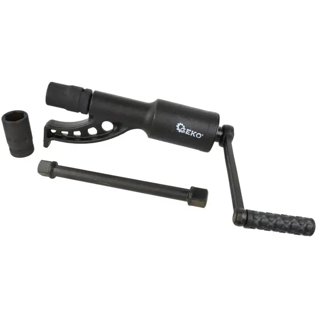 GEKO Wielomaat moersleutelset - krachtig - inclusief 27 en 33 mm doppen - bruin