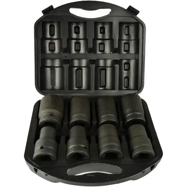 GEKO Dopsleutelset - Hoogwaardige Precisie - Geschikt voor Pneumatische Gereedschappen - 8-delig