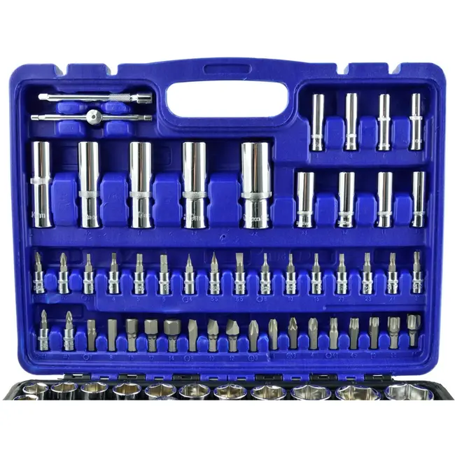 GEKO Gereedschapsset - 108-delig - Chroom Vanadium - Gepolijst - Ratelsysteem