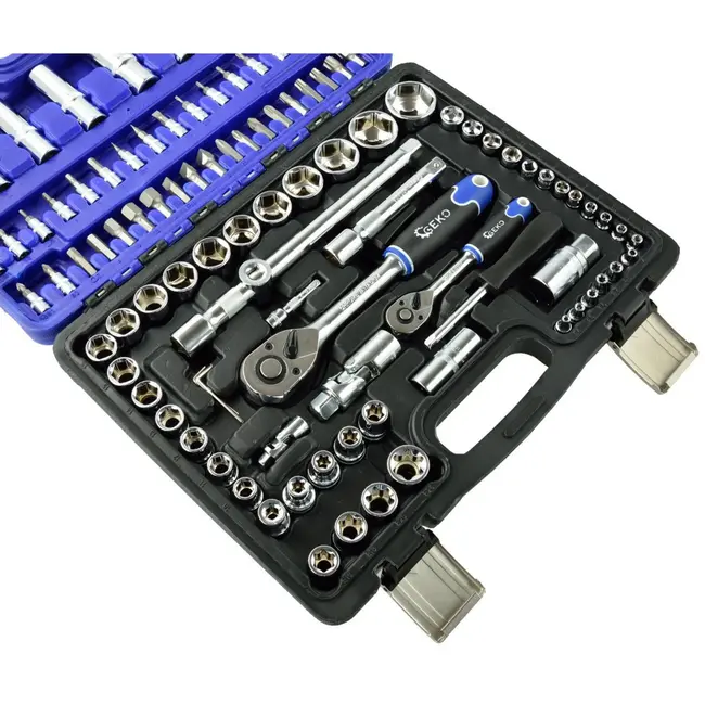 GEKO Gereedschapsset - 108-delig - Chroom Vanadium - Gepolijst - Ratelsysteem