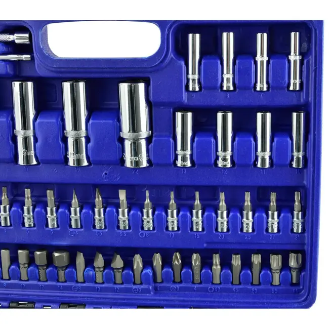 GEKO Gereedschapsset - 108-delig - Chroom Vanadium - Gepolijst - Ratelsysteem