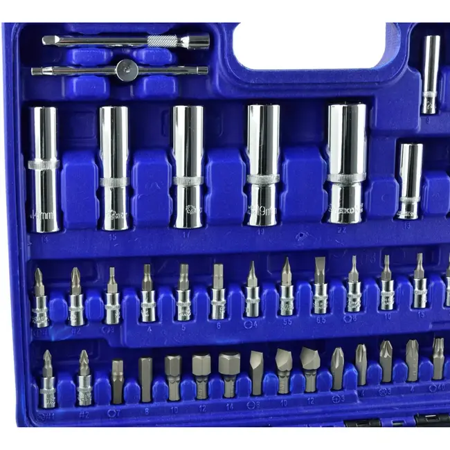 GEKO Gereedschapsset - 108-delig - Chroom Vanadium - Gepolijst - Ratelsysteem