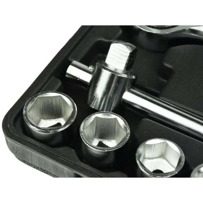 GEKO Dopsleutelset - 6-punts - 19-50 mm - 21-delig - Chroom Vanadium