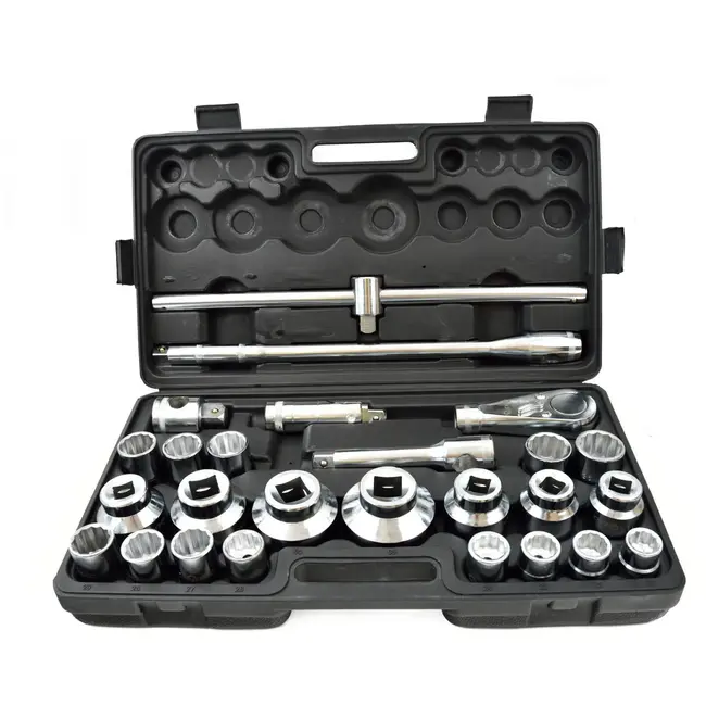 GEKO Dopsleutelset - 12-punts - Chroom Vanadium - 21-65 mm - 26-delig