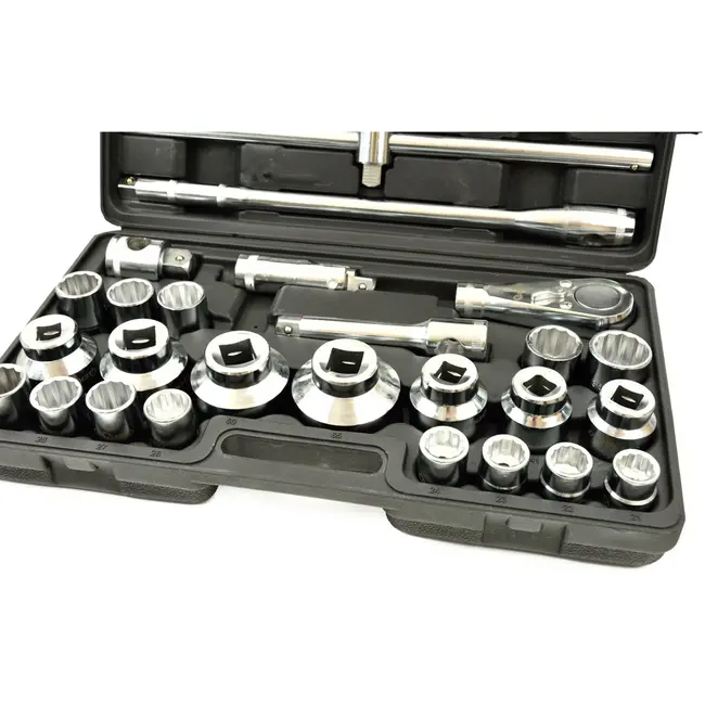 GEKO Dopsleutelset - 12-punts - Chroom Vanadium - 21-65 mm - 26-delig