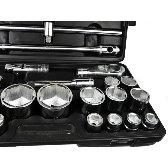 GEKO Dopsleutelset - 6-punts - Chroom Vanadium - 21-65 mm - 26-delig