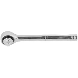 GEKO Reversible ratelsleutel - 1/4" - legerstaal - gepolijst chroom - knurled grip