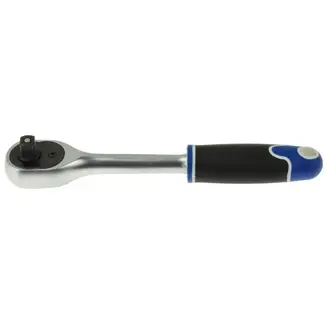 GEKO Ratelsleutel 3/8" - 45-tands - Ergonomisch antislip - Snelle ontgrendeling - Chroomafwerking