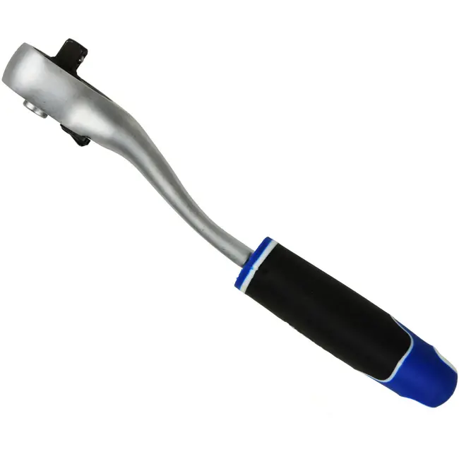 GEKO Offset ratelsleutel - 72-tands mechanisme - ergonomische grip - chroom vanadium staal