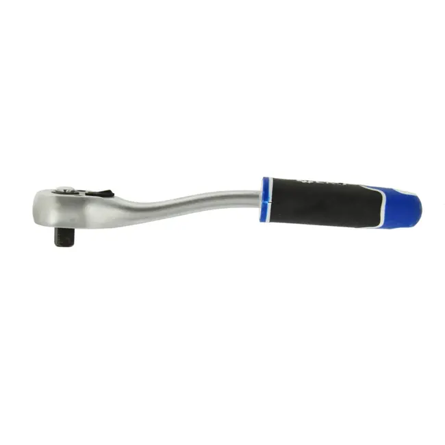 GEKO Offset ratelsleutel - 72-tands mechanisme - ergonomische grip - matte chroom afwerking