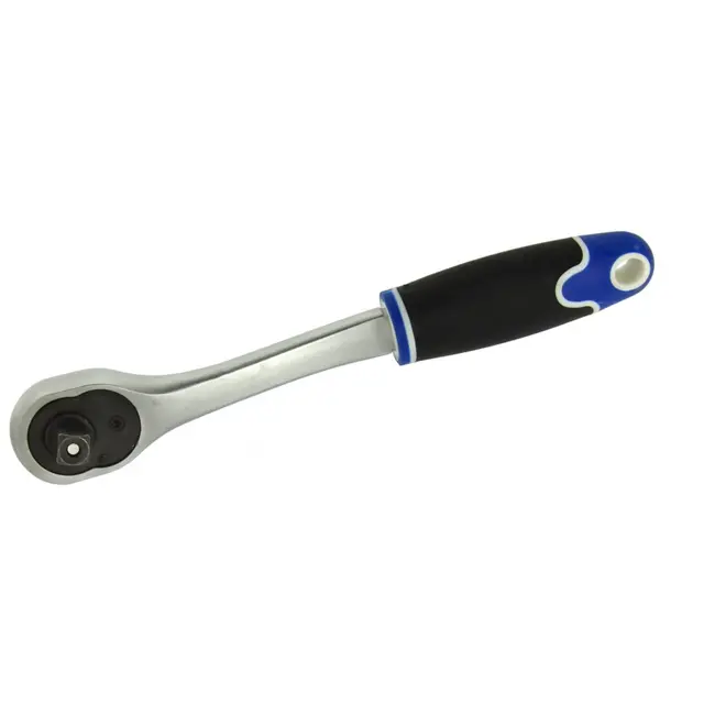 GEKO Offset ratelsleutel - 72-tands mechanisme - ergonomische grip - matte chroom afwerking