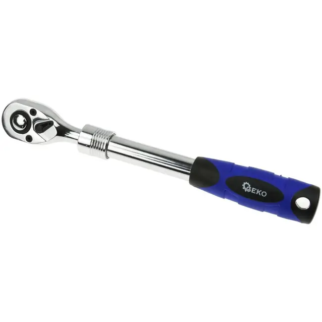 GEKO Telescopische ratel - 72-tands mechanisme - Verstelbaar 300-440 mm - Antislip handgreep