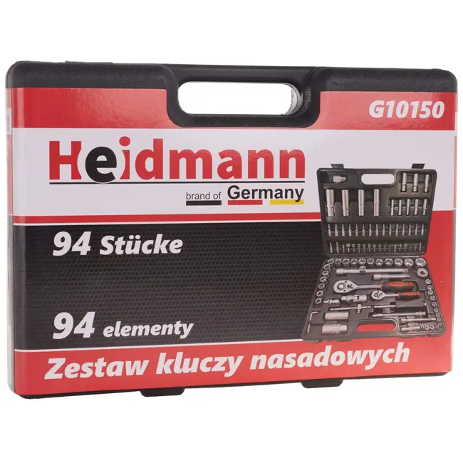 GEKO Duurzame dopsleutelset - 94-delig - Chroom vanadium - Antislip satin finish