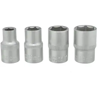 GEKO 4-delige dopsleutelset - Torx maten E4-E14 - Inclusief metalen rail