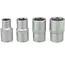 GEKO 4-delige dopsleutelset - Torx maten E4-E14 - Inclusief metalen rail