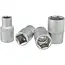GEKO 4-delige dopsleutelset - Torx maten E4-E14 - Inclusief metalen rail