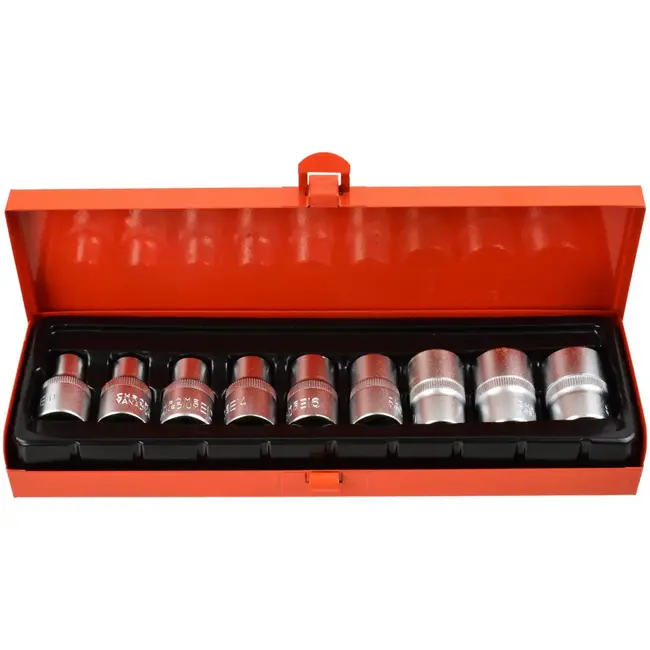 GEKO Torx Dopsleutelset - CrV Staal - 9-delig - Metalen Koffer