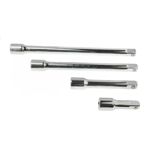 GEKO Verlengstangenset - 4-delig - Chroomgepolijst - Legeringstaal - Diverse Lengtes
