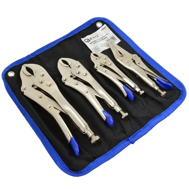 GEKO Set van 4 verstelbare griptangen - 125-250 mm - veelzijdig en stevig