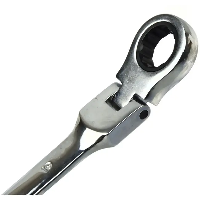 GEKO Flexibele ratelsleutelset - 180° kop - 8-19 mm - 6-delig