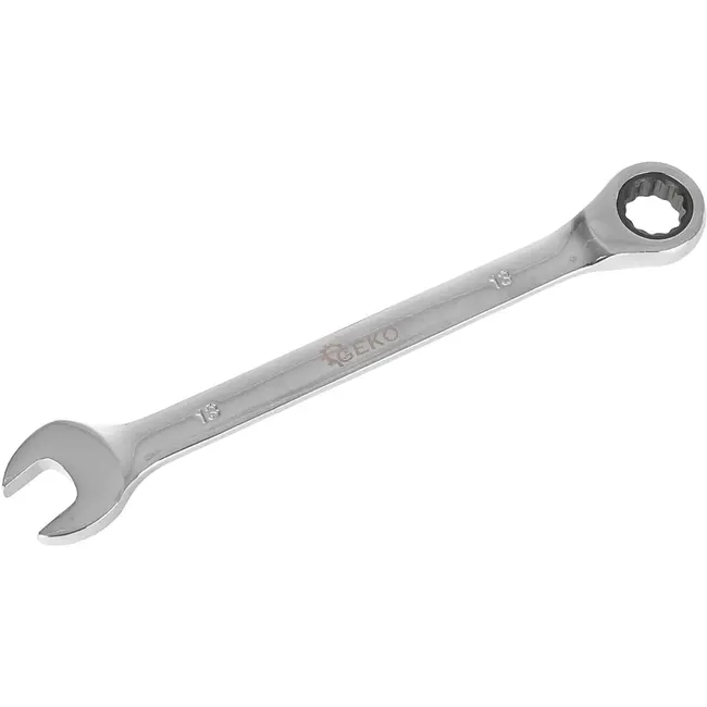 GEKO Ratelsleutelset 8-19 mm - 7-delig - 72-tands - Chroom vanadium - Inclusief opbergdoos