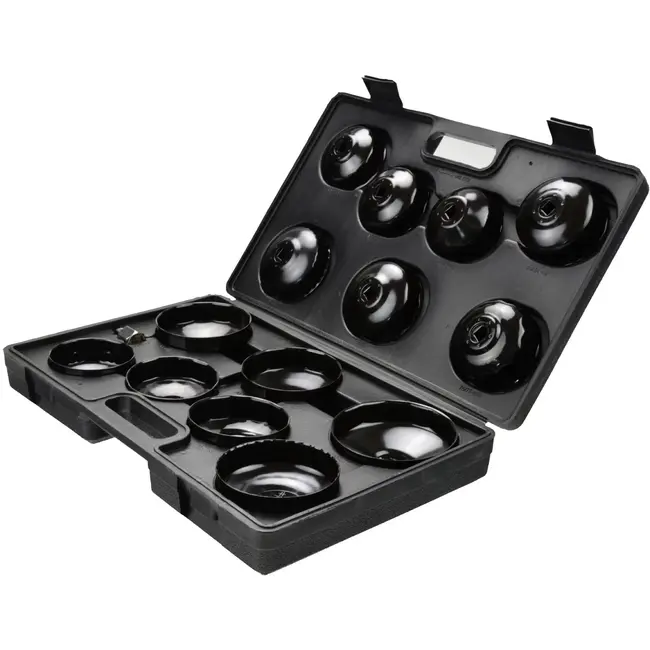 GEKO 14-delige oliefiltersleutelset - Geschikt voor diverse automerken - Cupvormig ontwerp