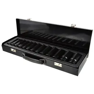 GEKO Dopsleutelset - 1/2" - Diep - Cr-Mo Staal - 10-30 mm - 78 mm Lengte