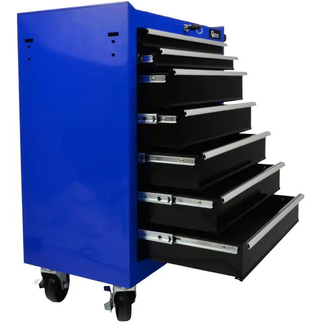 GEKO Gereedschapskast - 7 lades - Staal - Zelfsluitend - 4 wielen