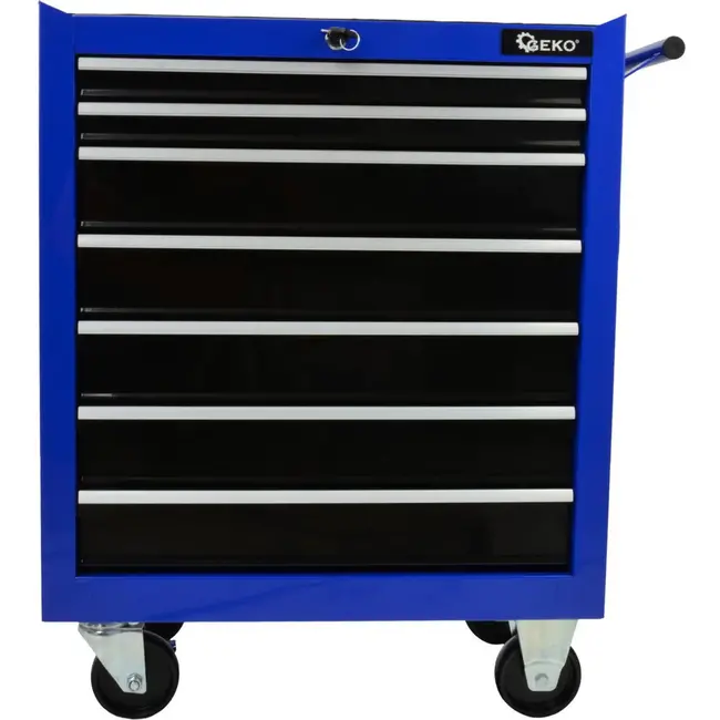 GEKO Gereedschapskast - 7 lades - Staal - Zelfsluitend - 4 wielen