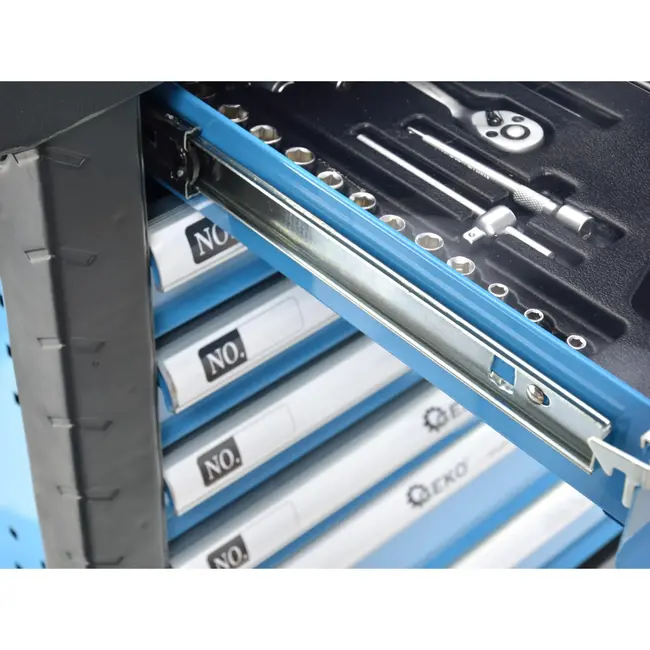 GEKO Gereedschapswagen - 6 Lades - Met Wielen - 90cm Hoog - Rood